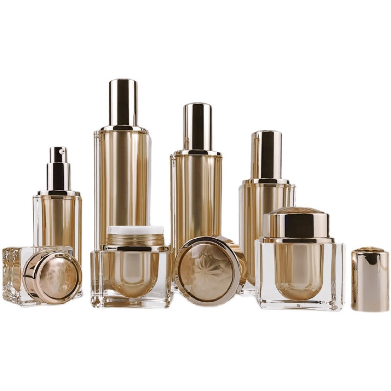 High-grade Acrylic Gold Cream  - Luxury Skincare Packaging ulasan dan harga
